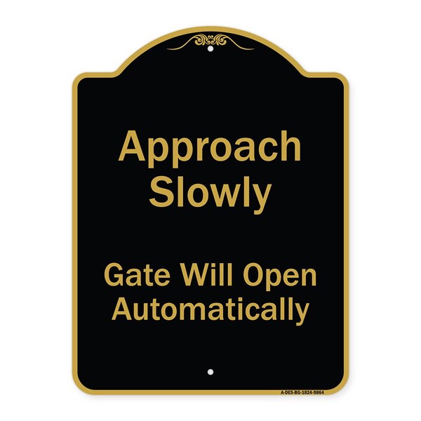 Designer Series-Approach Slowly Gate Will Open Automatically, 24" x 18", BG-1824-9864